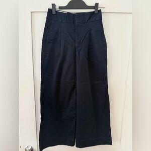 Gap Navy Khaki-style Wide-Leg Pants